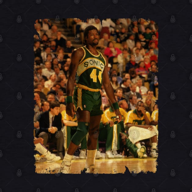 Michael Cage /// Michael Cage Vintage Design Of Basketball /// 70s by Statman Sports